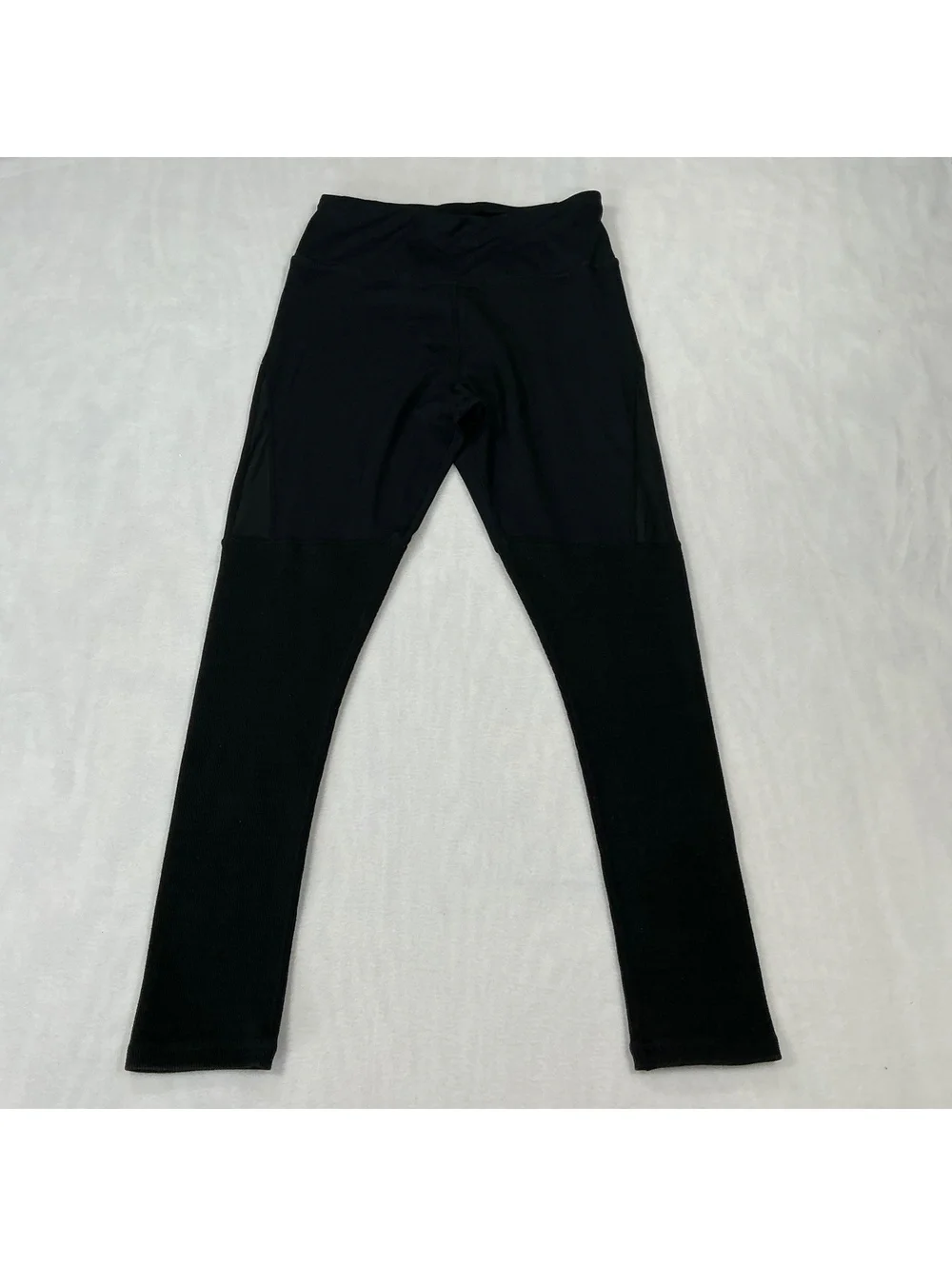 Motion by Coalition Black High Rise Ribbed Panel‎ Athletic Leggings Size Small